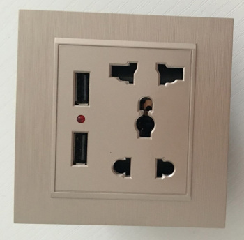 厂家直销青碧开关插座 创新五孔双USB墙壁插座，定义现代生活新标准